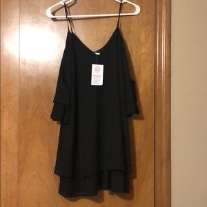 Black Open Shoulder Dress